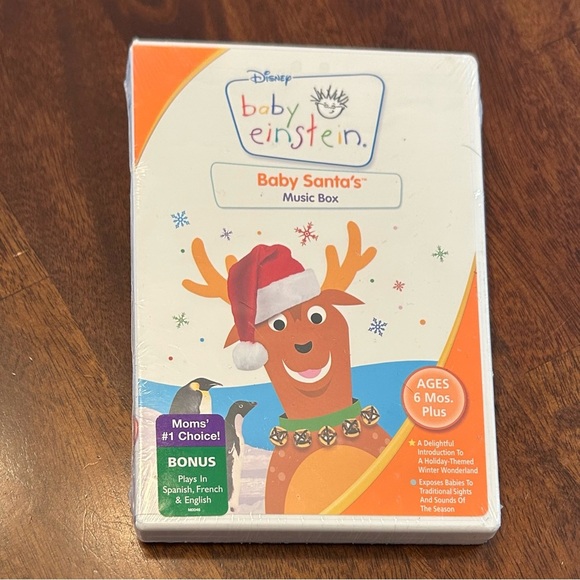 NWT Baby Einstein Disney Santa's Music Box DVD Holiday English Spanish French - Picture 1 of 3